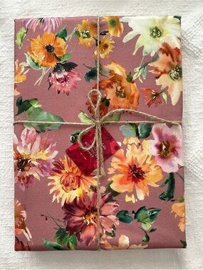 NWT Sur La Table Fall Botanical Table Runner 108" x 16" 100% Cotton